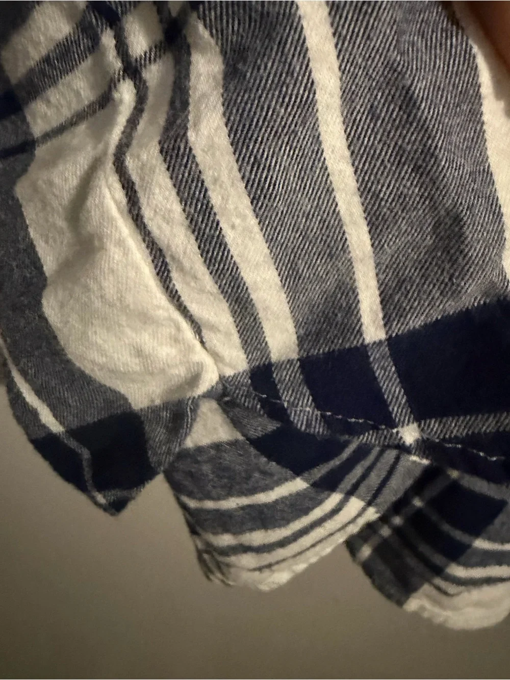 J.Crew Mercantile 100% Cotton Navy & White Plaid Flannel Tie-Waist Shirt Dress